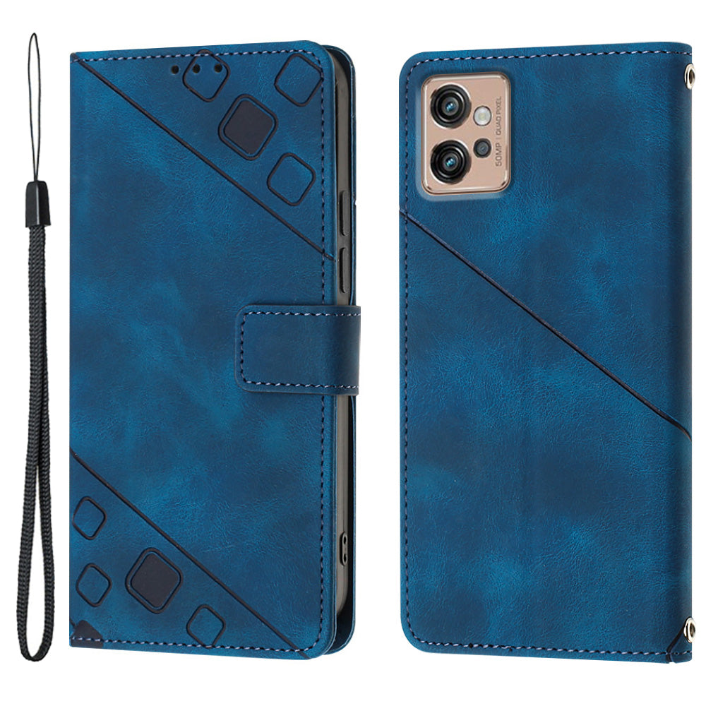PT005 YB Imprinting Series-6 For Motorola Moto G32 4G Wallet Stand PU Leather Cover Skin Touch Phone Case PT005 YB Imprinting Series-6 For Motorola Moto G32 4G Wallet Stand PU Leather Cover Skin Touch Phone Case